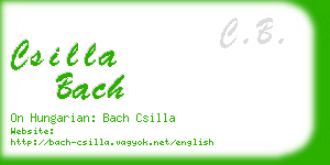 csilla bach business card